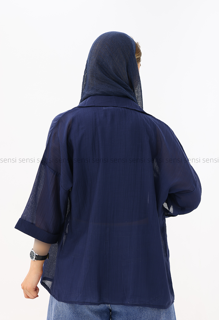 شومیز شیشه ای یقه هفت کد 1005994